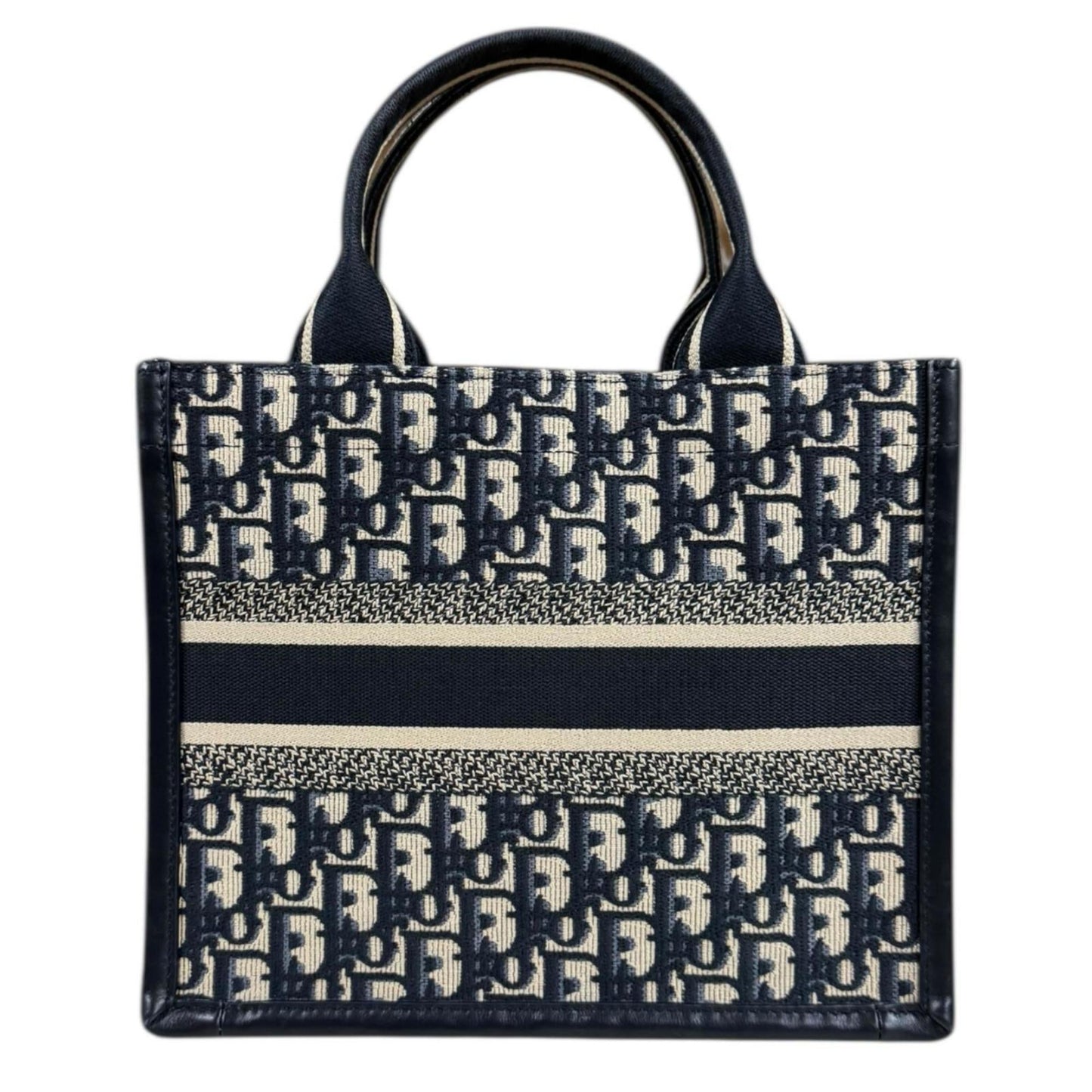 Christian Dior Navy Cotton Leather Shoulder Bag ()