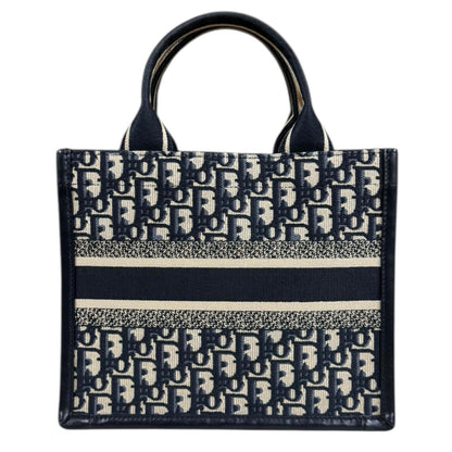 Christian Dior Navy Cotton Leather Shoulder Bag ()
