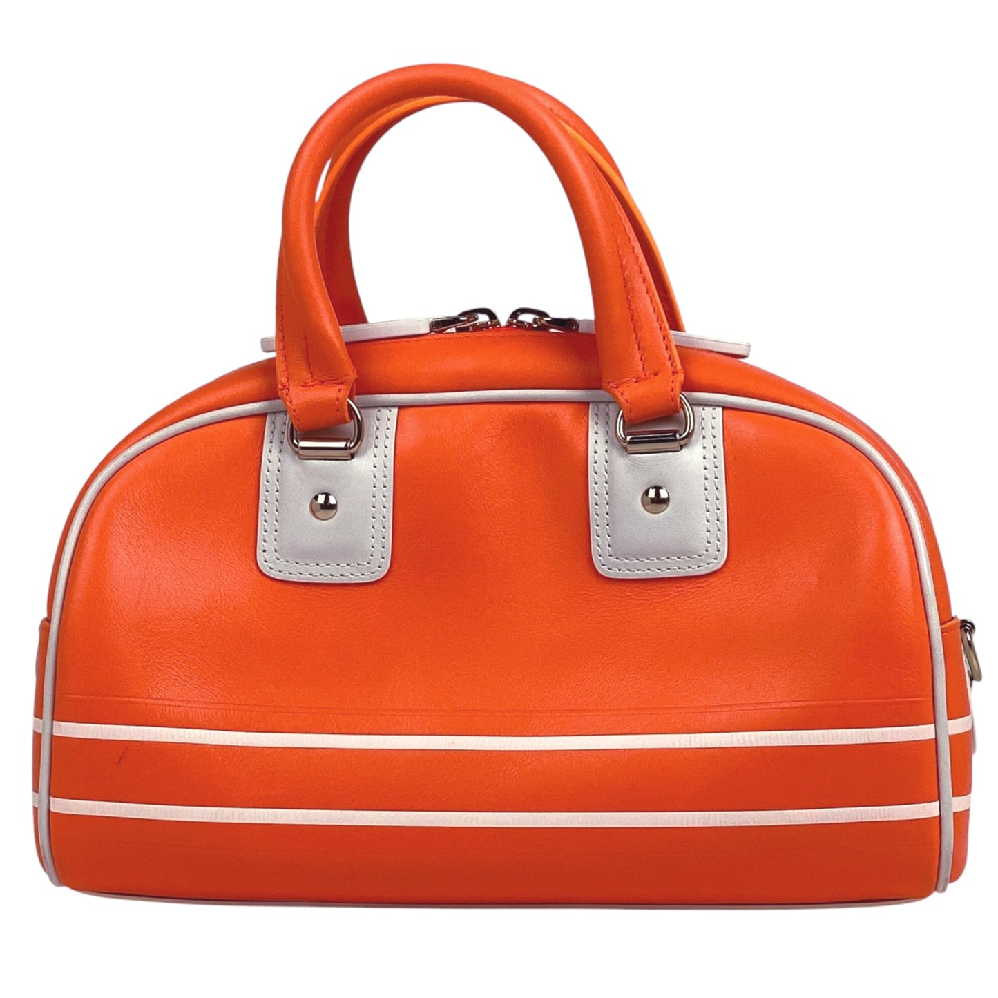Christian Dior Orange Leather Handbag Shoulder Bag ()