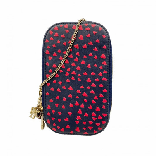 Christian Dior Navy Red Color Leather Shoulder Bag ()