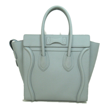 Celine Luggage Micro Shopper Tote Bag Blue Light blue leather