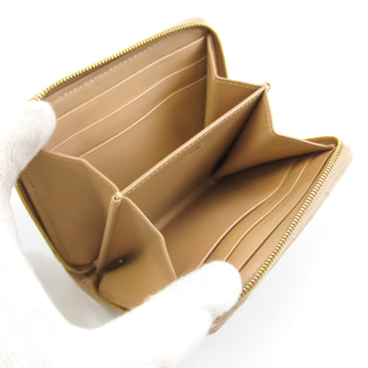 Celine Quilting Women's Leather Coin Purse/coin Case Beige