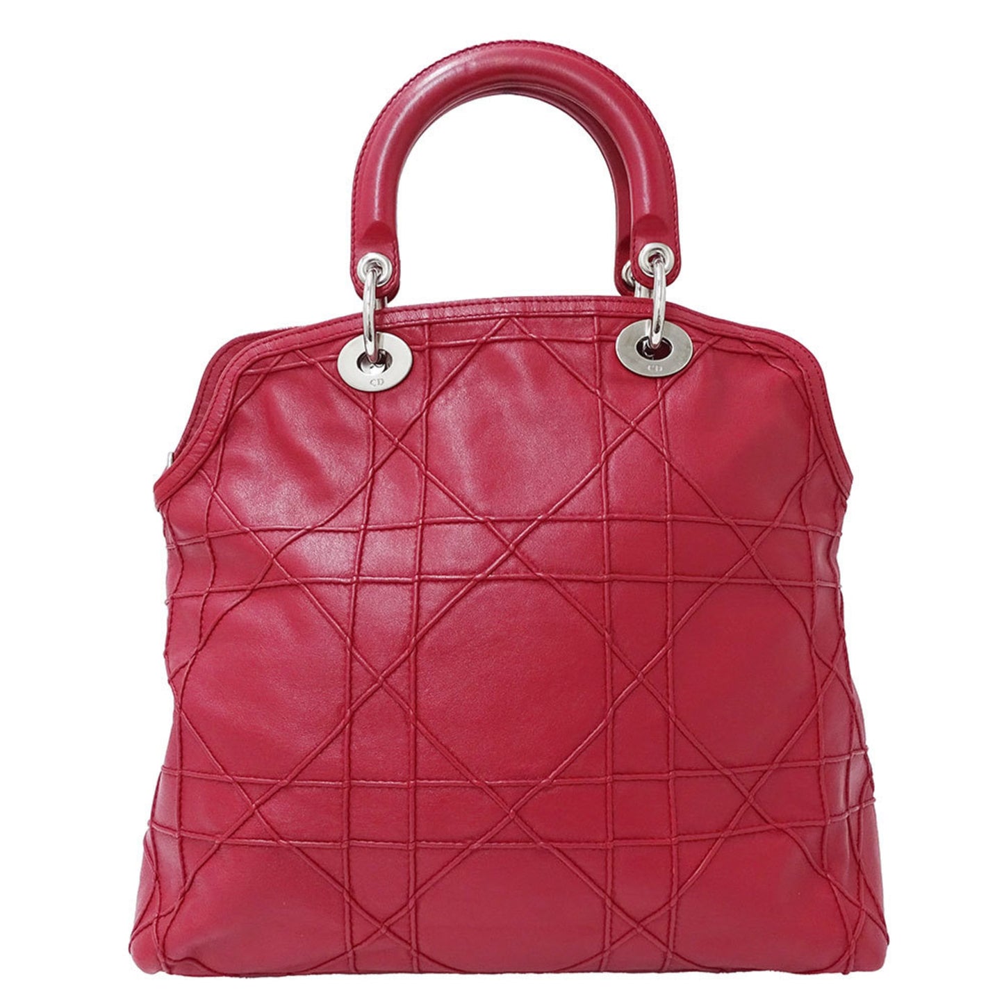 Christian Dior Red Color Wine Leather Handbag Shoulder Bag ()