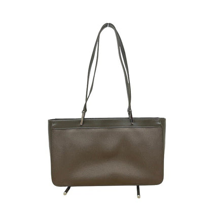 Gucci Khaki Leather Canvas Handbag Shoulder Bag