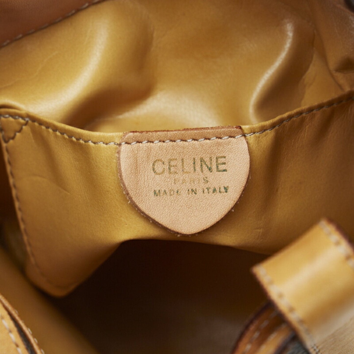 Celine Macadam Shoulder Bag Brown Beige PVC Leather Ladies