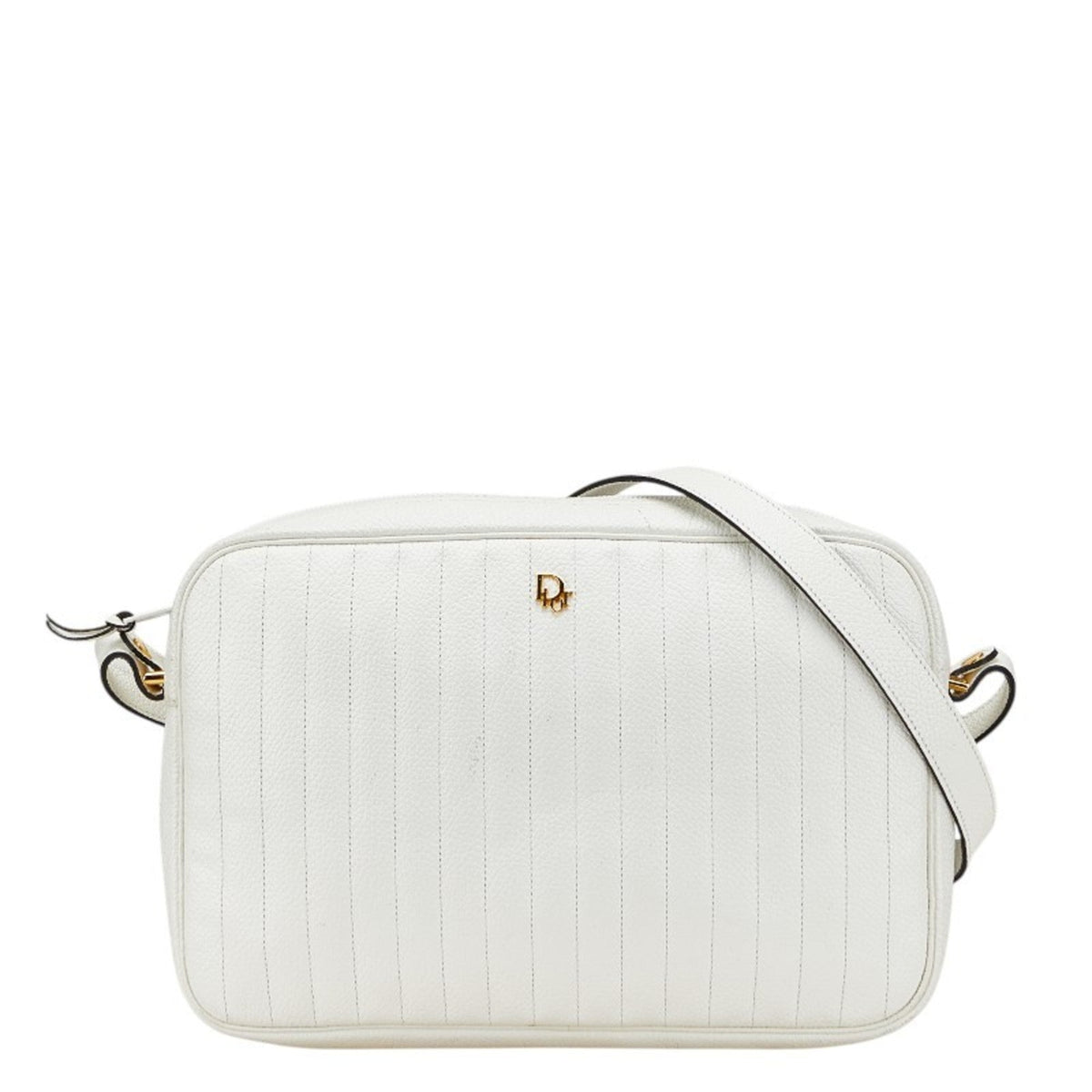 Christian Dior White Leather Shoulder Bag ()