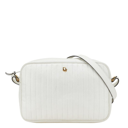 Christian Dior White Leather Shoulder Bag ()