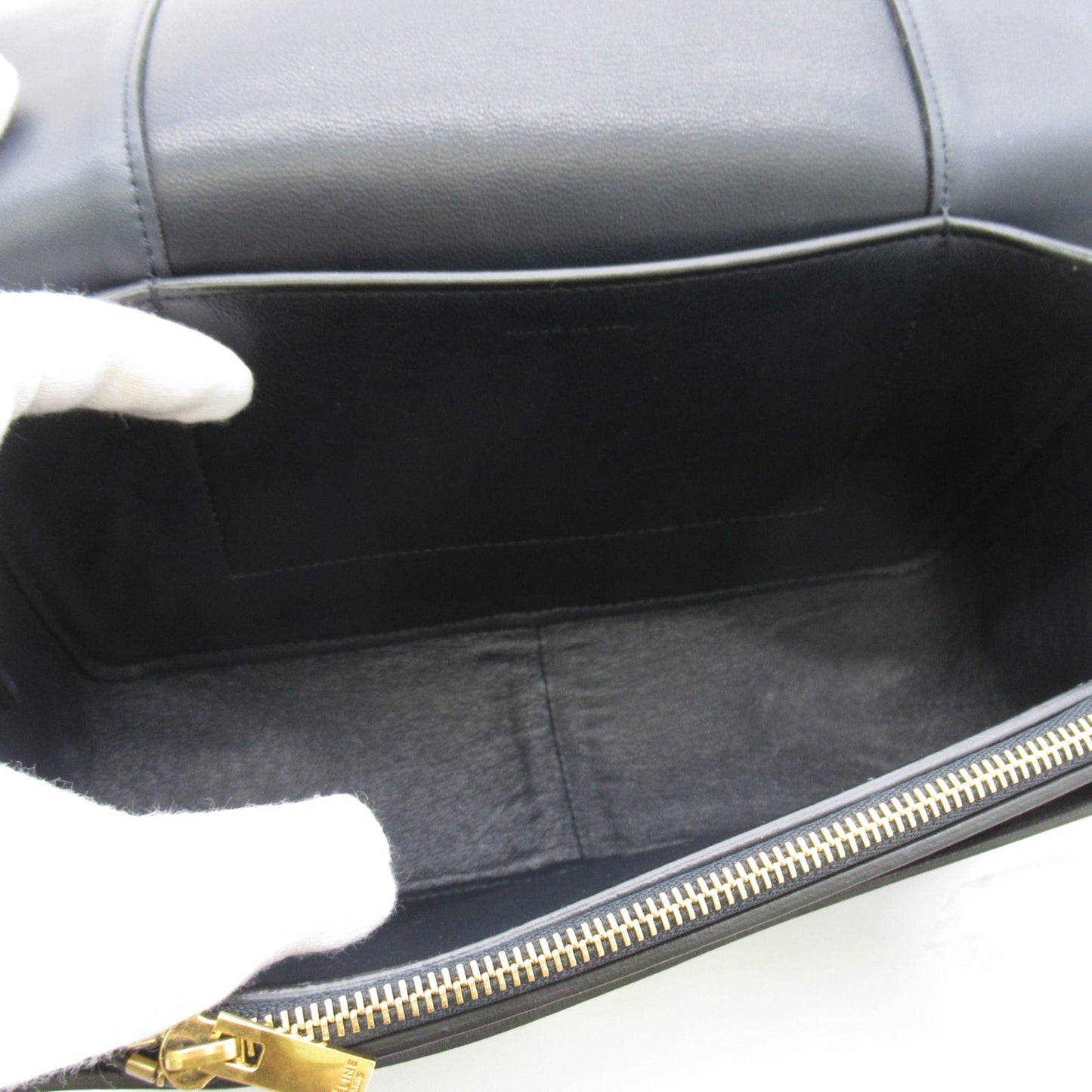 Celine Shoulder Bag Red Navy leather