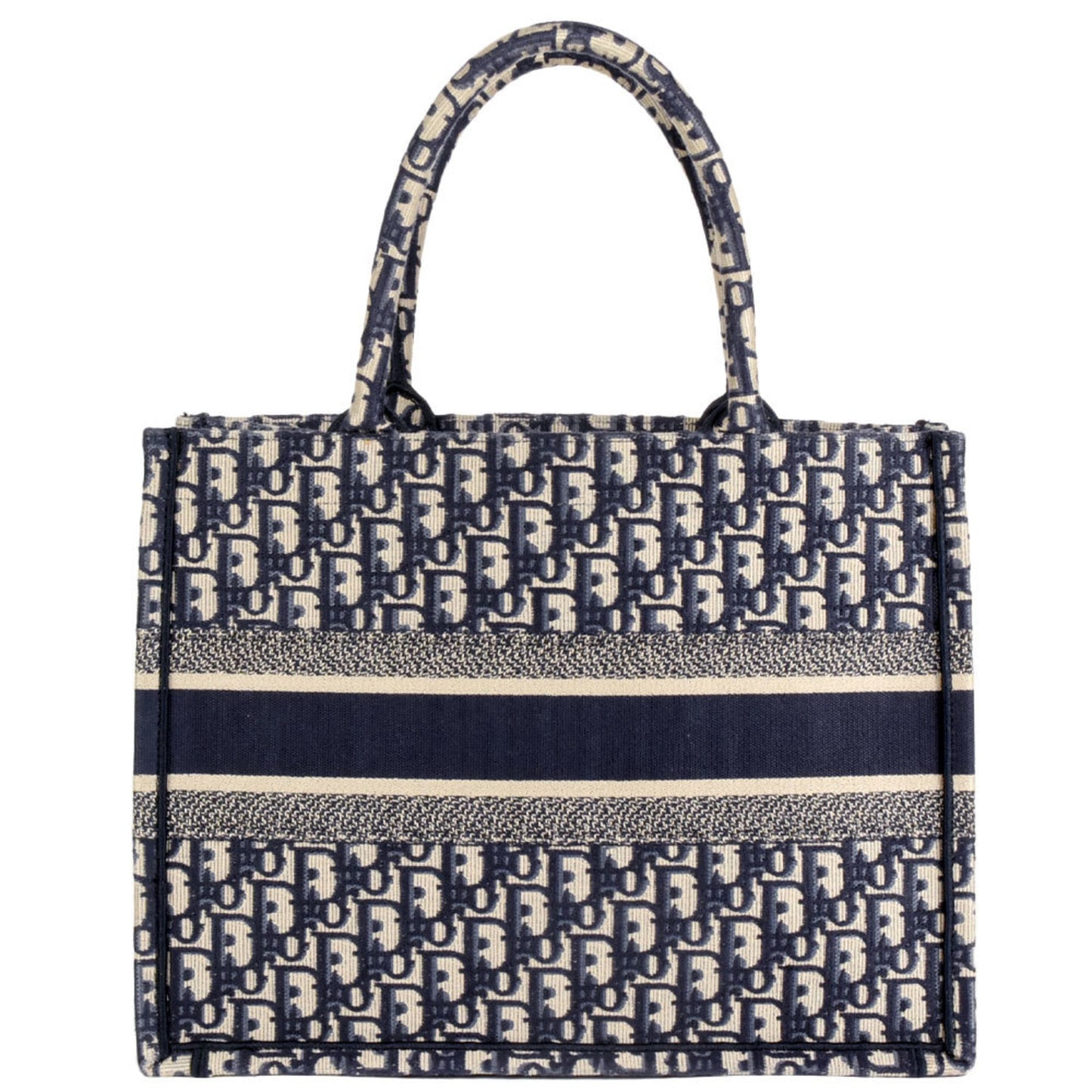 Christian Dior Navy Canvas Handbag Tote Bag ()