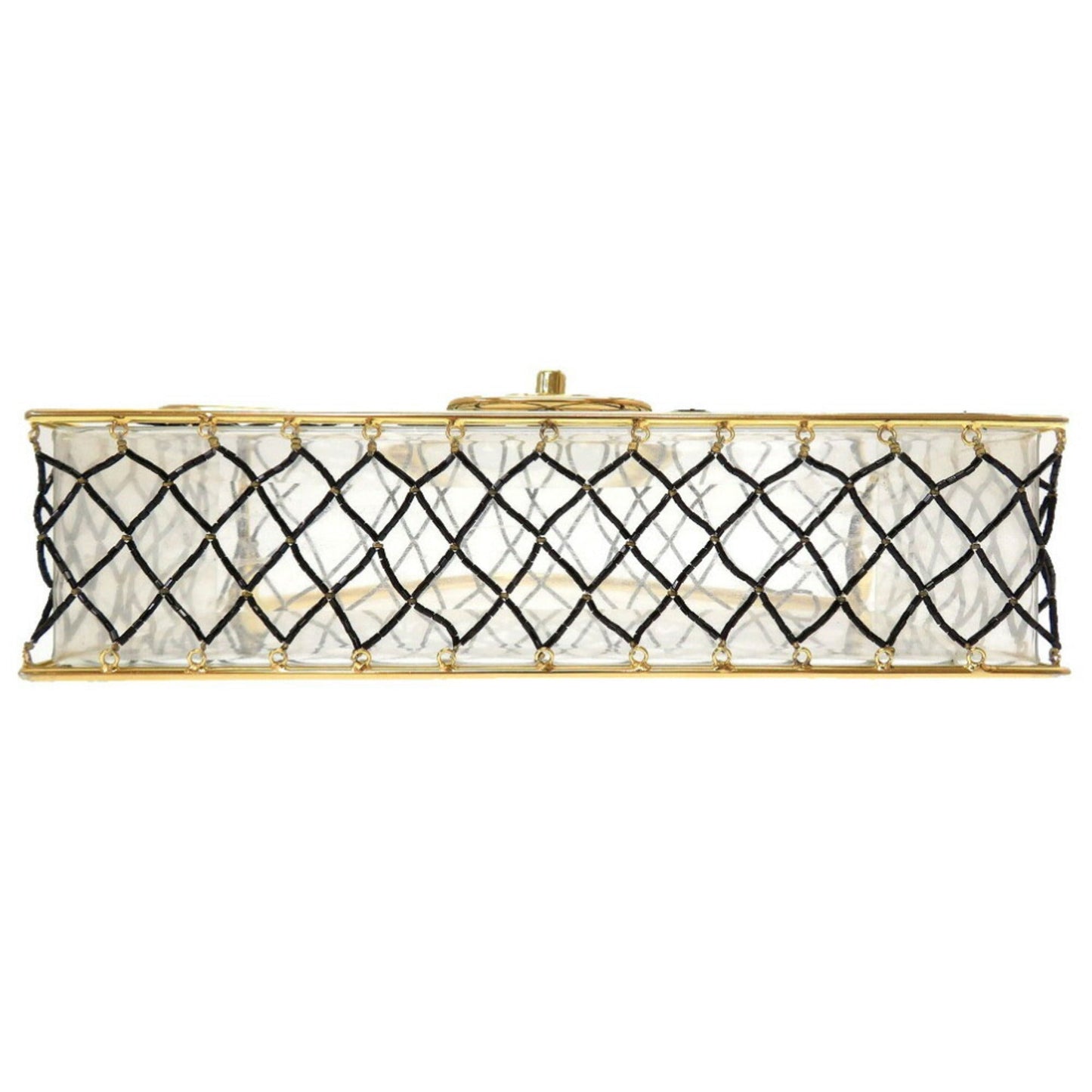 Chanel matelasse beads gold shoulder bag coco mark turnlock black