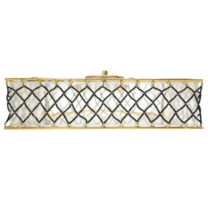 Chanel matelasse beads gold shoulder bag coco mark turnlock black
