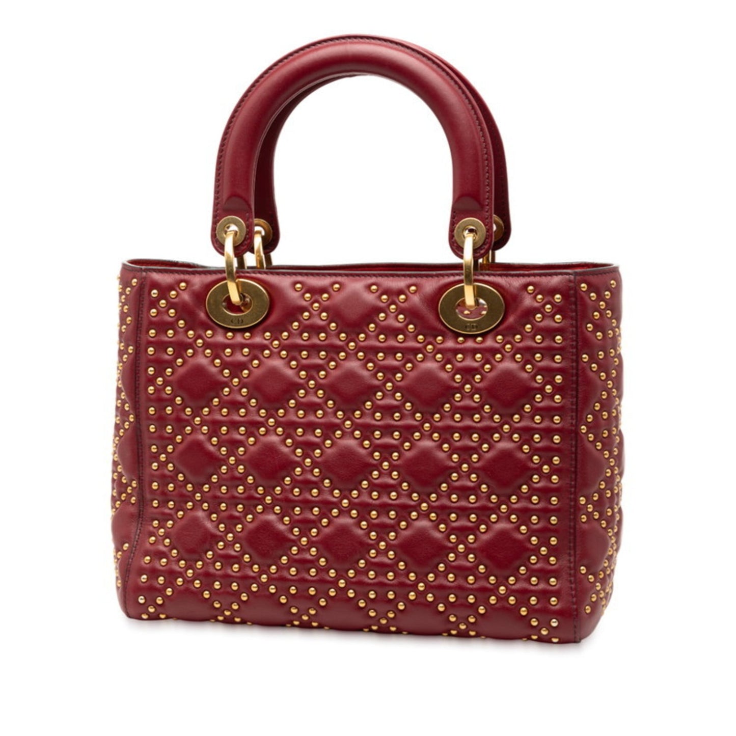 Christian Dior Red Color Wine Leather Handbag Shoulder Bag ()