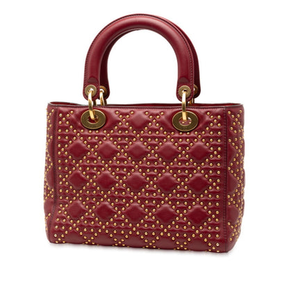 Christian Dior Red Color Wine Leather Handbag Shoulder Bag ()