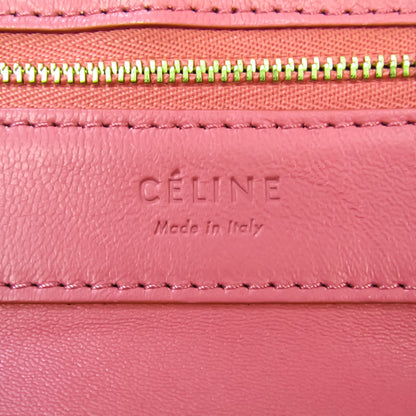 Celine Cabas Vertical 165553 Women's Leather Tote Bag Bordeaux,Pink