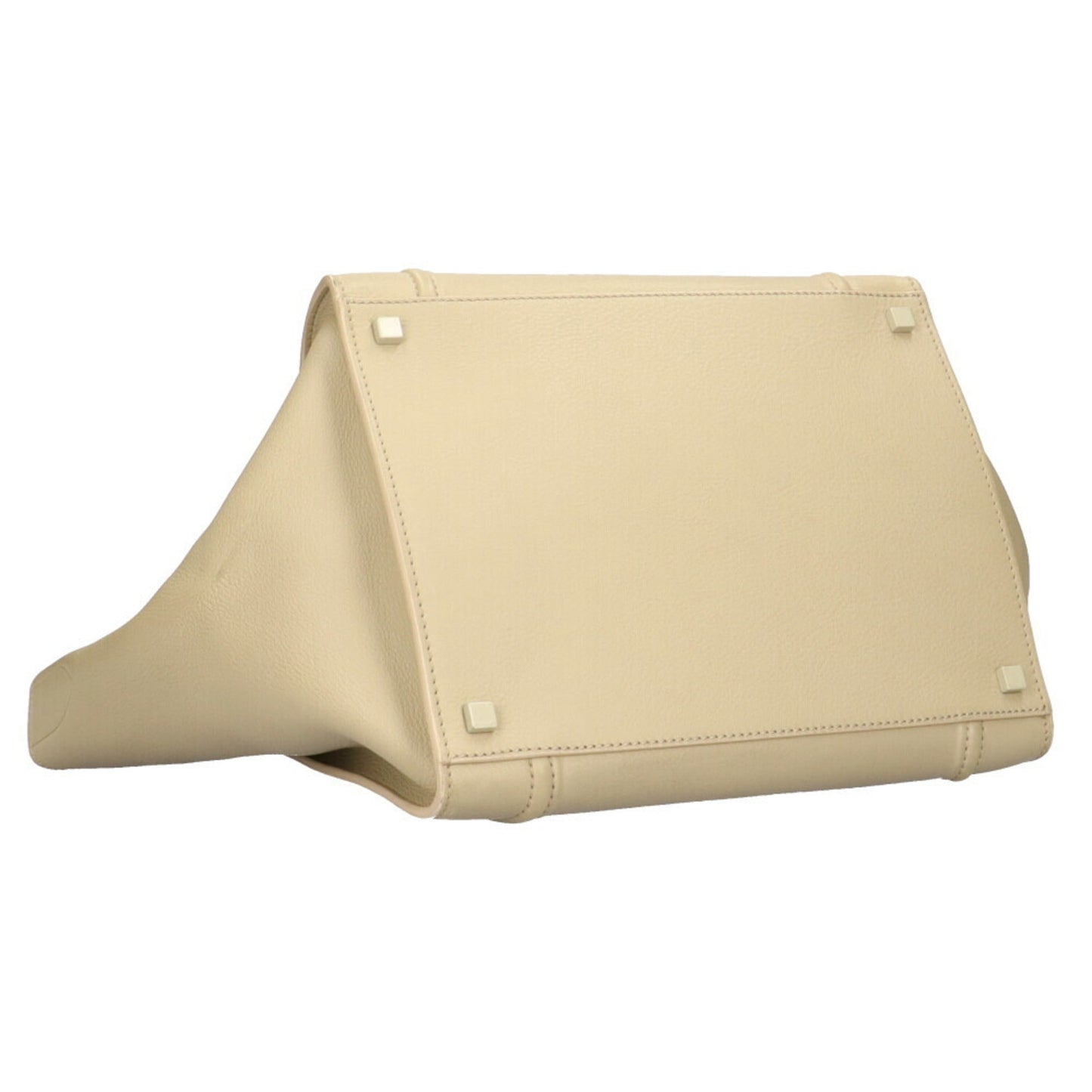 Celine Luggage Phantom Handbag Leather Beige Ladies
