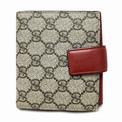 Gucci Gray Red Color Leather Pvc Wallet (Bi-Fold) ()
