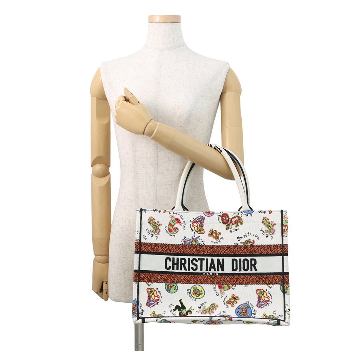 Christian Dior Multi-Color White Canvas Tote Bag ()