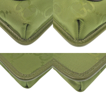 Gucci Green Leather Nylon Shoulder Bag