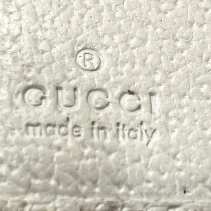 Gucci Brown White Canvas Leather Coin Purse/Coin Case