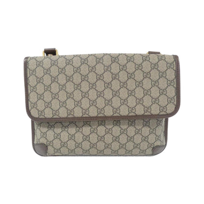 Gucci Beige Brown Gg Supreme Leather Shoulder Bag