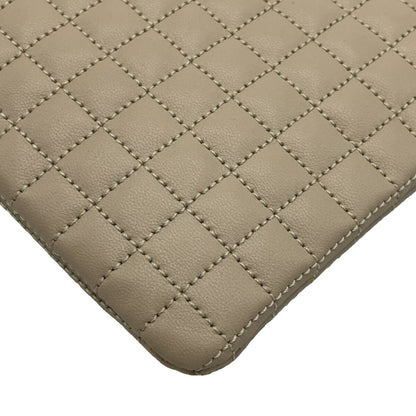Celine C Charm Clutch Bag Beige Quilted Leather Women's Men's