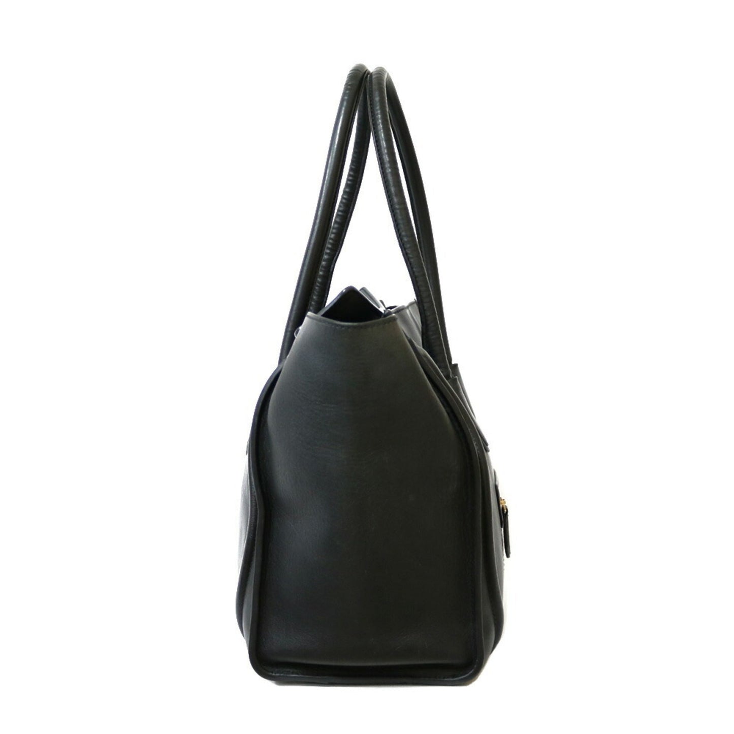 Celine Shoulder Bag Luggage Phantom Black Women's Leather