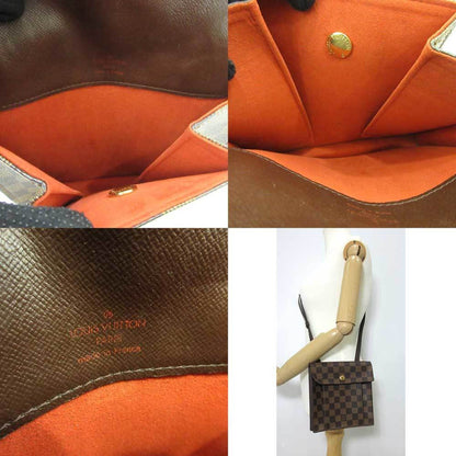 Louis Vuitton Bag Pimlico Ebene Brown Pochette Mini Shoulder Square Ladies Damier N45272