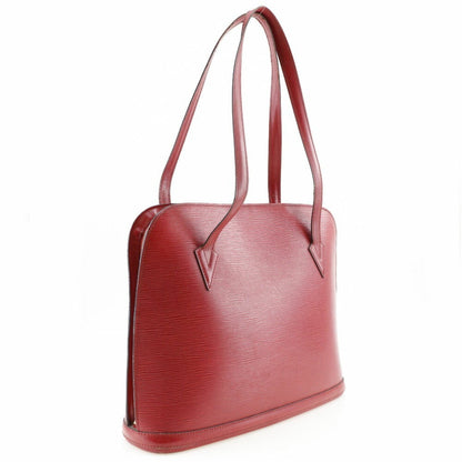 LOUIS VUITTON Lussac Tote Bag Epi Leather Red VI0975 Women's
