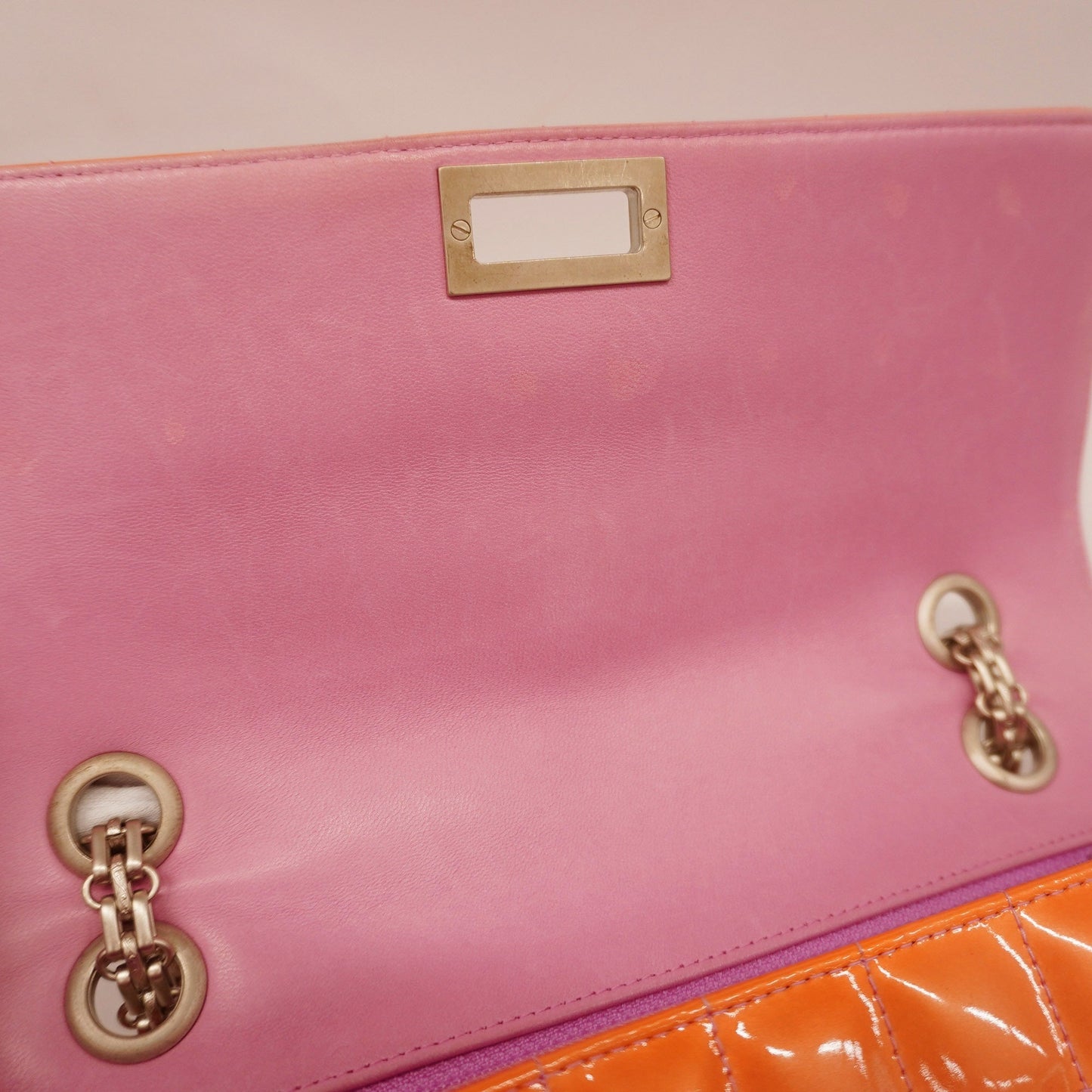CHANEL   2.55 Chocolate Bar W Chain Women's Leather Shoulder Bag Pink