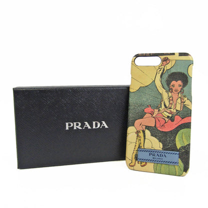 Prada Leather Phone Bumper For IPhone 7 Plus Multi-color Comic pattern 1ZH036