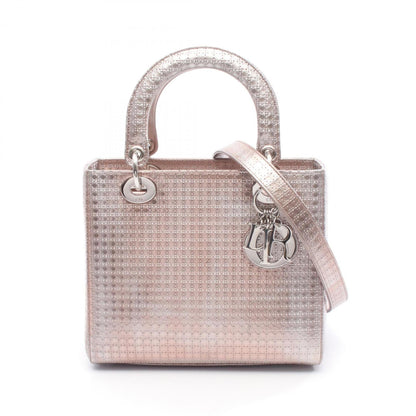 Christian Dior Pink Silver Leather Handbag ()