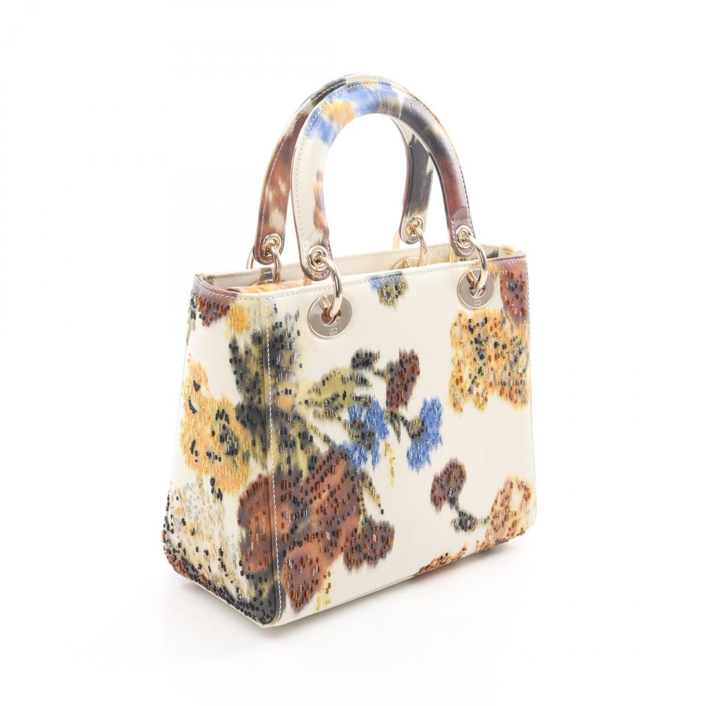 Christian Dior Multi-Color White Leather Handbag ()