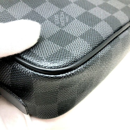 LOUIS VUITTON Truth Toilette PM N47522 Damier Graphite Black Silver Hardware Pouch Men's