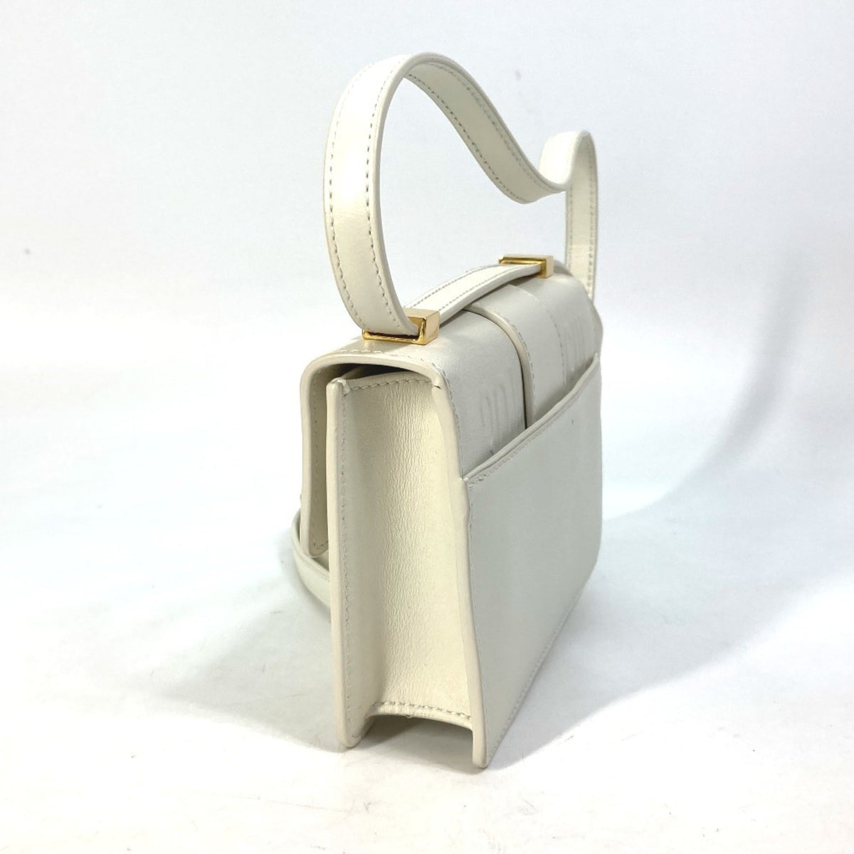Christian Dior White Leather Pochette Pouch Shoulder Bag ()