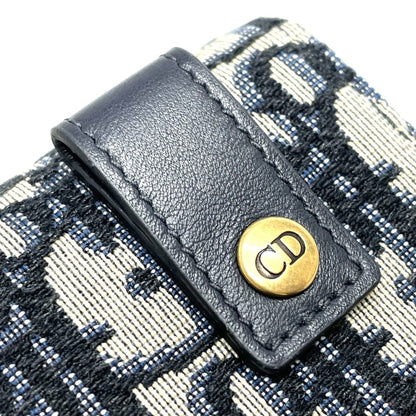 Christian Dior Navy Leather Canvas Fanny Pack Sling Bag ()