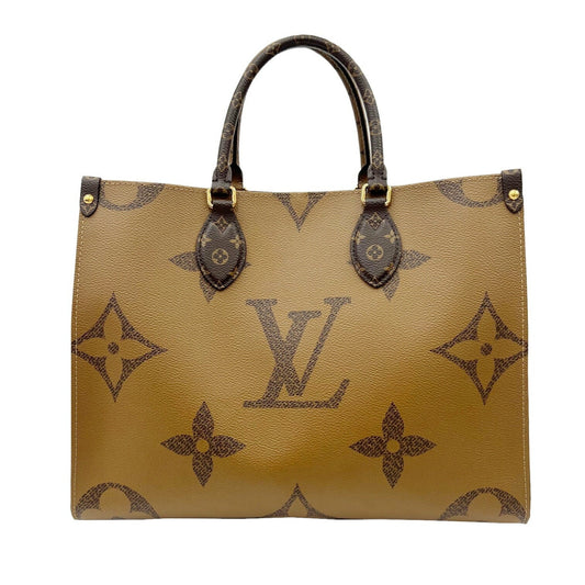 LOUIS VUITTON On the Go MM Giant Monogram Reverse M45321 FX4270 Tote Bag HandBag Shoulder Women Men