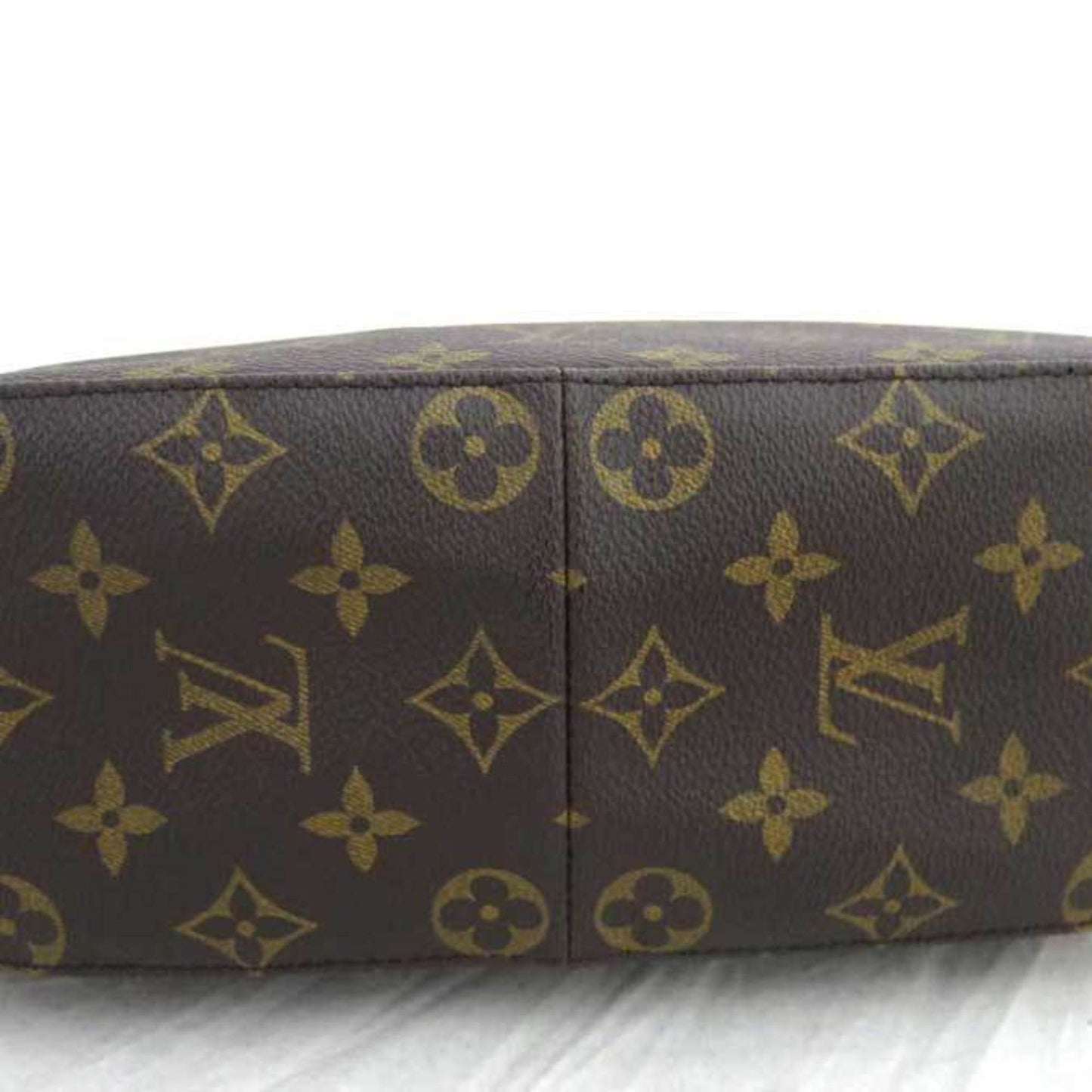 Louis Vuitton Bag Monogram Looping MM Black x Canvas Shoulder Handbag Ladies M51146