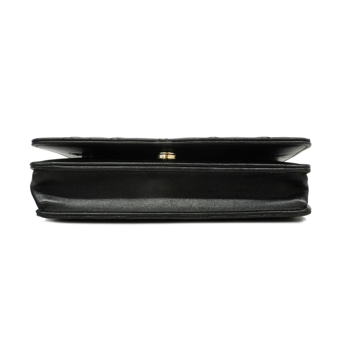 Chanel Matelasse Chain Wallet Icon Gold Hardware Women's Lambskin Chain/Shoulder Wallet Black