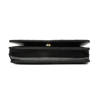 Chanel Matelasse Chain Wallet Icon Gold Hardware Women's Lambskin Chain/Shoulder Wallet Black