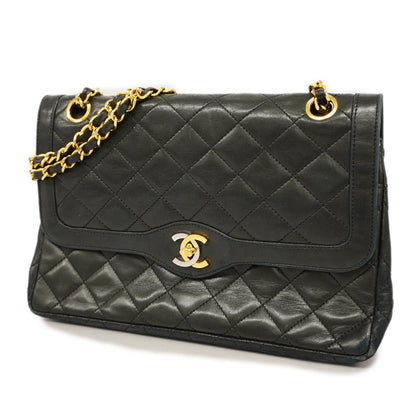 CHANEL   Matelasse Paris Limited W Flap W Chain Women's Leather Shoulder Bag