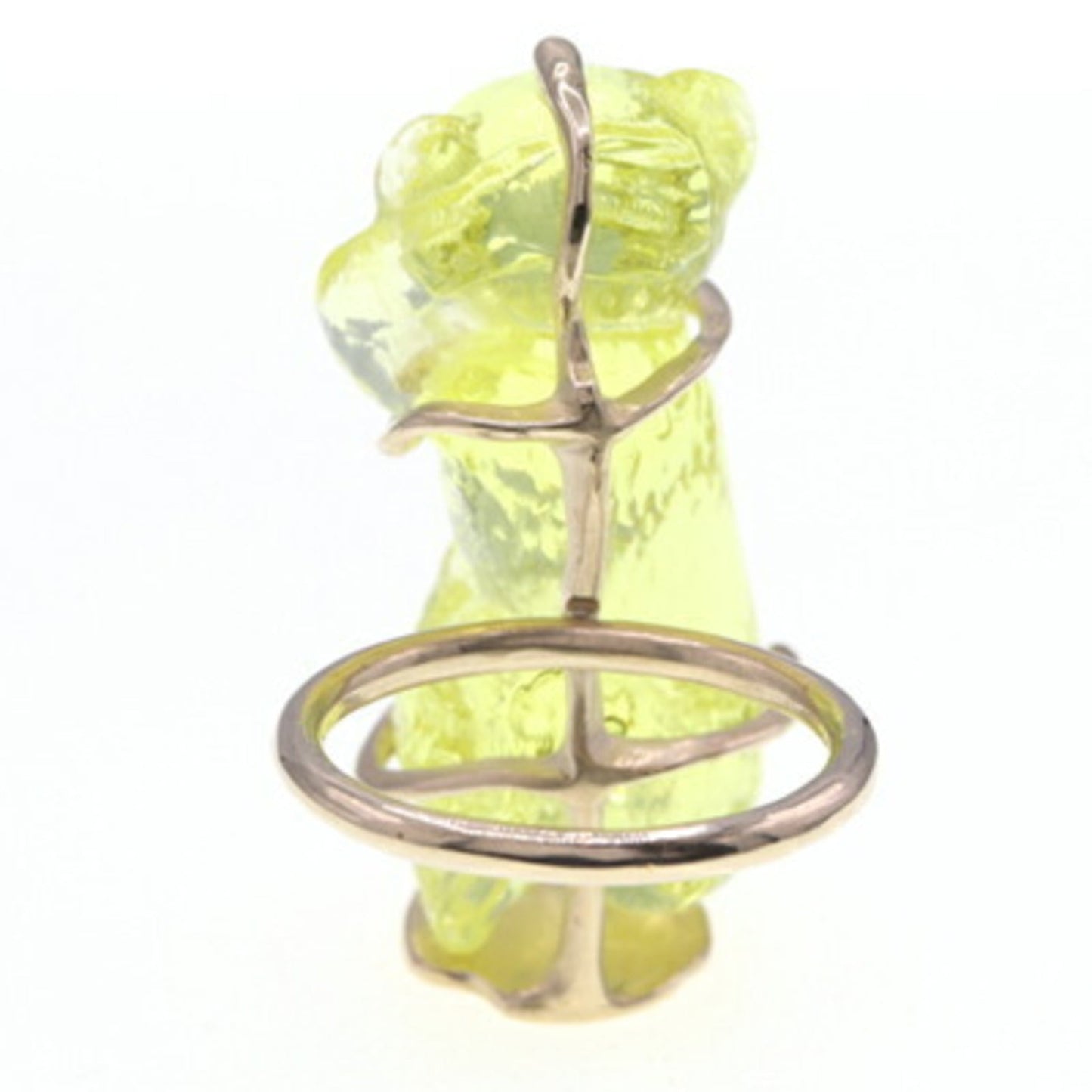 Christian Dior Yellow Metal Plastic Band Ring ()