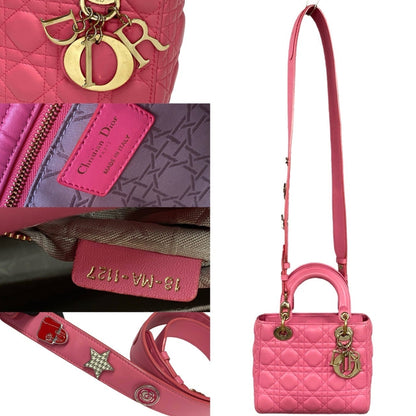 Christian Dior Pink Leather Handbag Shoulder Bag ()