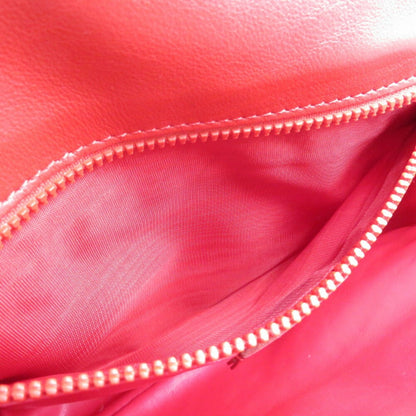Celine leather red chain shoulder bag