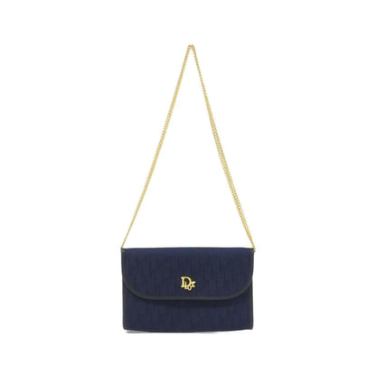 Christian Dior Navy Canvas Shoulder Bag ()