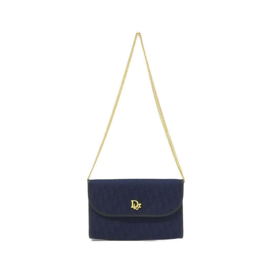 Christian Dior Navy Canvas Shoulder Bag ()