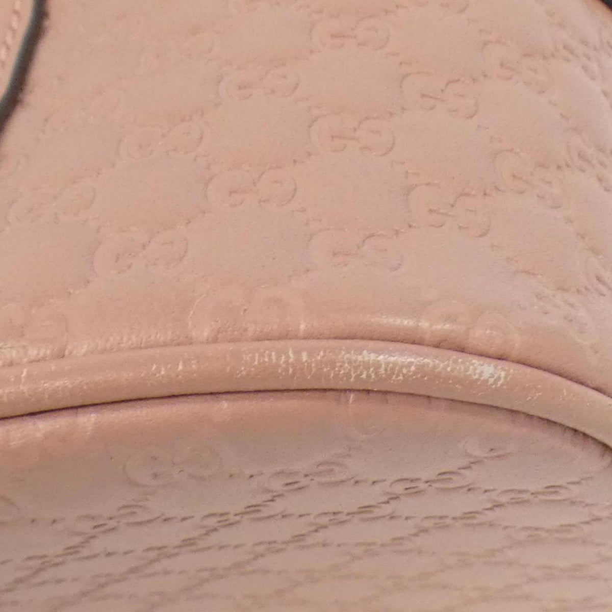 Gucci Pink Micro Gg Leather Handbag