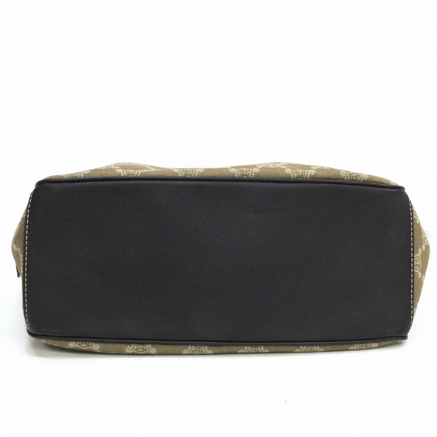 Celine Macadam Pattern Boogie Handbag Khaki Brown YS00/15 Bag Canvas Leather Ladies