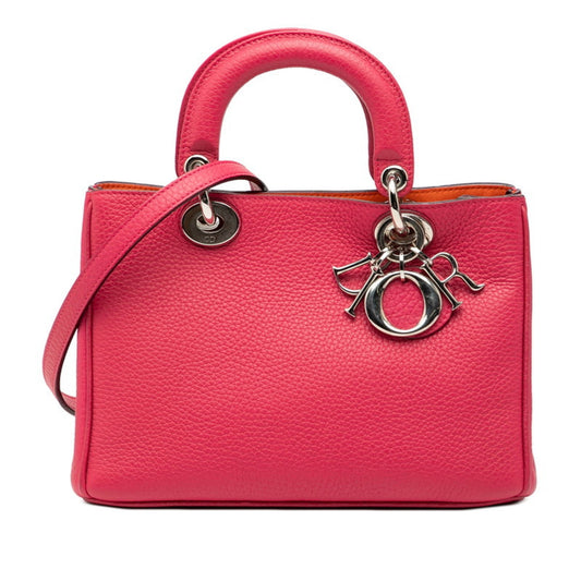 Christian Dior Pink Leather Handbag Shoulder Bag ()