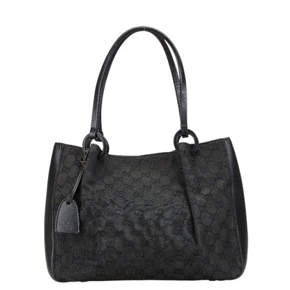 Gucci Black Canvas Leather Pouch Shoulder Bag Tote Bag ()