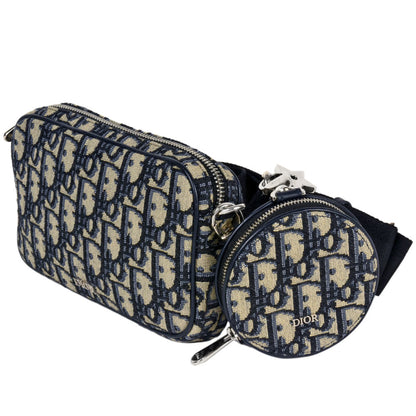 Christian Dior Navy Canvas Sling Bag ()